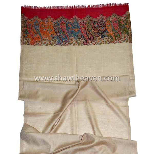 wool-cotton kashmiri kani jacquard woven shawls, stoles for ladies at wholesale prices